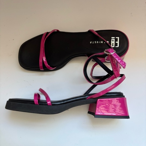 E8 By Miista Rosalyn Pink Leather Sandals Sz 38/8 - Picture 3 of 9